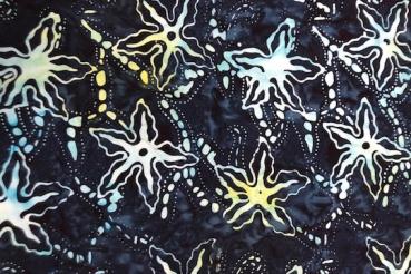 BLUE - Ocean Floor - Batikstoff aus Indonesien